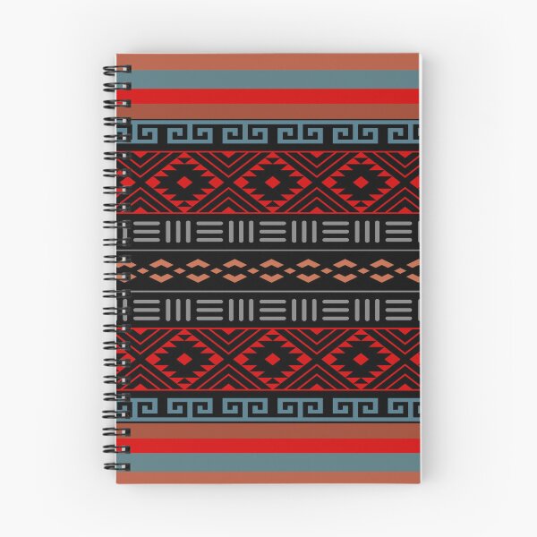 Item preview, Aztec Tribal Pattern Blues, Red, Browns, And Black designed and sold by handsoftime2020.