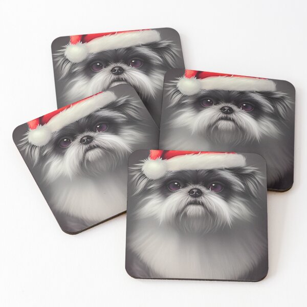 Item preview, Christmas Affenpinscher Wearing A Santa Hat designed and sold by ZenEverAI.