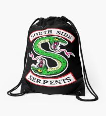 southside serpents riverdale Drawstring Bag