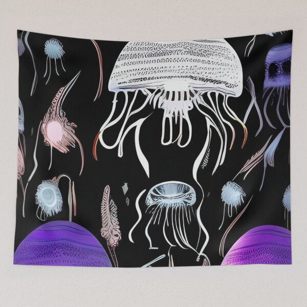 Item preview, glowing jelly fishes pattern designed and sold by optimusprime39.
