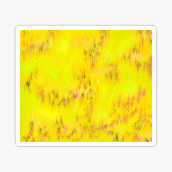 Yellow Burst Bright Orange design Sticker