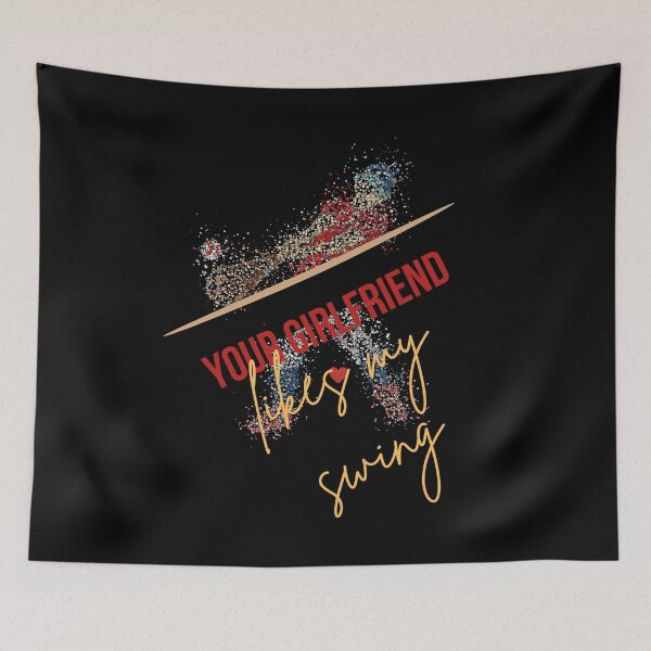 Item preview, YOUR GIRLFRIEND LIKES MY SWING. designed and sold by ELEGANTRETRO.