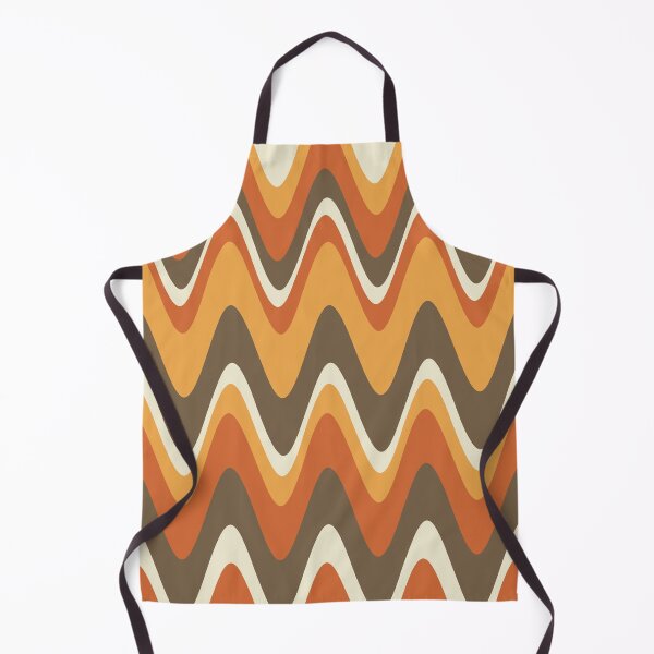 Item preview, Groovy Disco Waves - 70s Brown and Orange Retro Swirl designed and sold by SunnyBrand.