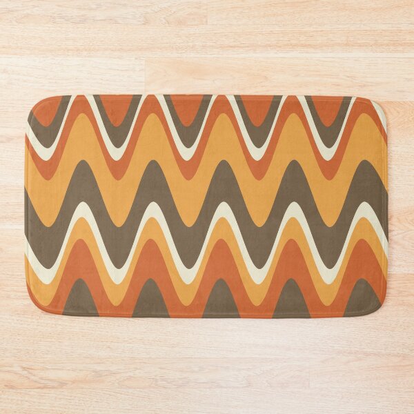 Item preview,  Groovy Disco Waves - 70s Brown and Orange Retro Swirl designed and sold by SunnyBrand.