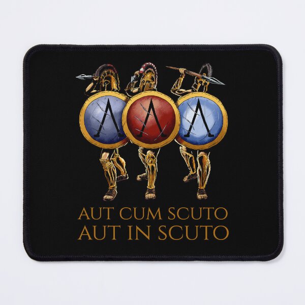 Item preview, Ancient Greek Latin Quote - Aut Cum Scuto Aut In Scuto designed and sold by Styrman.