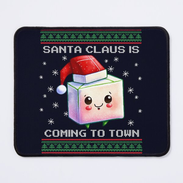 Item preview, Tofu Santa Is Coming To Town Fun Xmas, Vegan Ugly Christmas designed and sold by GreenSlate.