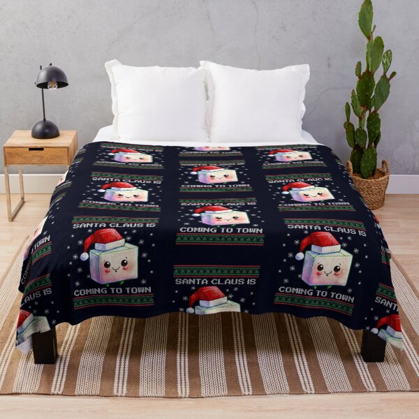 Item preview, Tofu Santa Is Coming To Town Fun Xmas, Vegan Ugly Christmas designed and sold by GreenSlate.