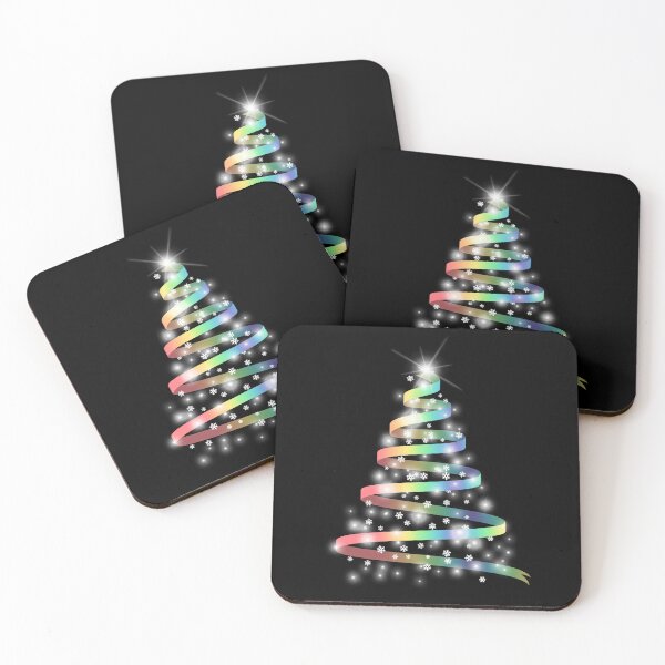 Item preview, Rainbow Christmas Tree with Snowflakes designed and sold by ReesDesigns.