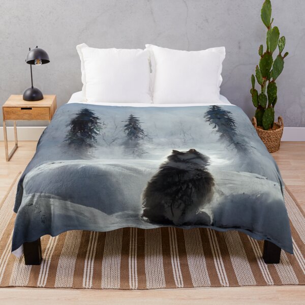 Item preview, Alaskan-Malamute-Sitting-in-Winter-Forest designed and sold by Kirollos9.
