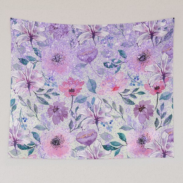 Item preview,  Purple and pink flowers designed and sold by Floralsharry.