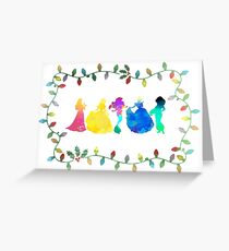 Christmas Princesses Inspired Silhouette Greeting Card