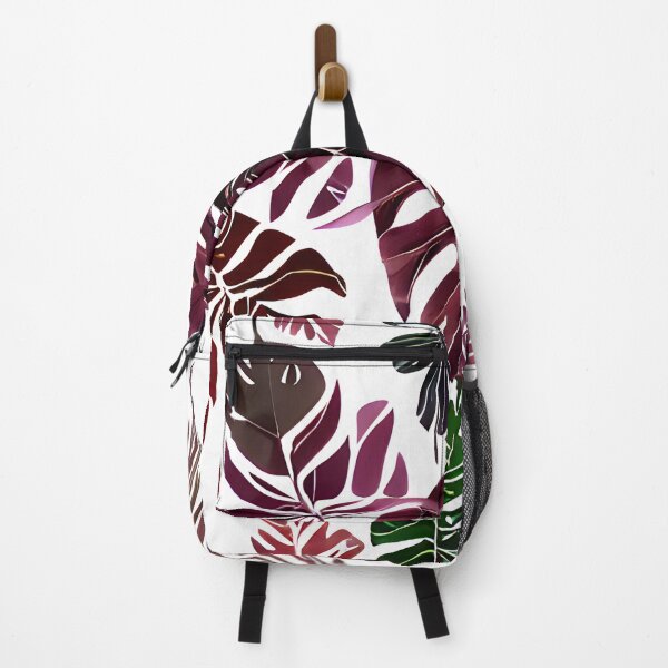 Item preview, Dark Maroon Monstera Leaf Floral Pattern designed and sold by supeart.