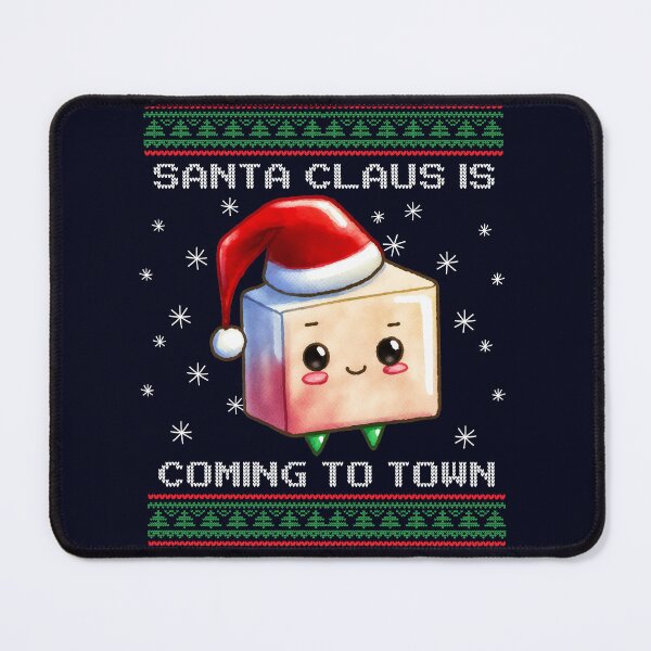Item preview, Tofu Santa Is Coming To Town Fun Xmas, Vegan Ugly Christmas designed and sold by GreenSlate.