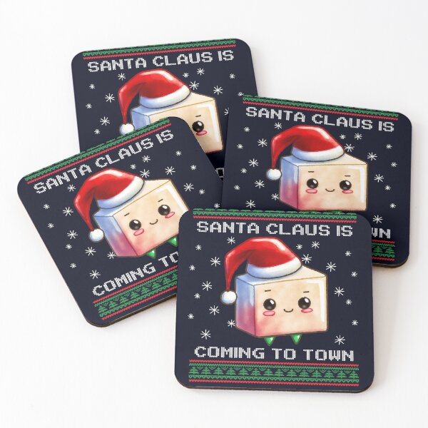 Item preview, Tofu Santa Is Coming To Town Fun Xmas, Vegan Ugly Christmas  designed and sold by GreenSlate.