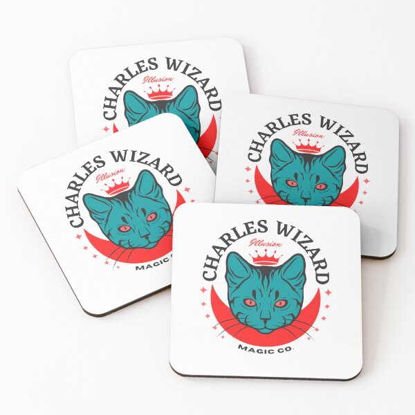 Item preview, CHARLES NAME SHIRT: CHARLES WIZARD GREEN CAT DESIGN. designed and sold by AlexRelax.