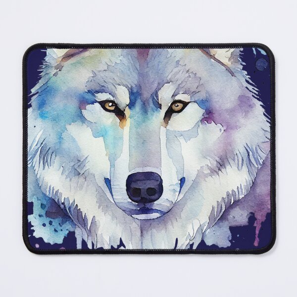 Item preview, Wolf Colourful Art, Watercolor Painting designed and sold by KOTOdesign.