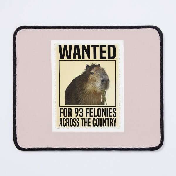 Item preview, Funny Capybara Mugshot Wanted For 93 Felonies Across The Country designed and sold by HalloweenGift.