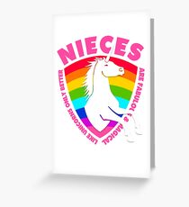 Unicorn Nichte Geschenke Grußkarte