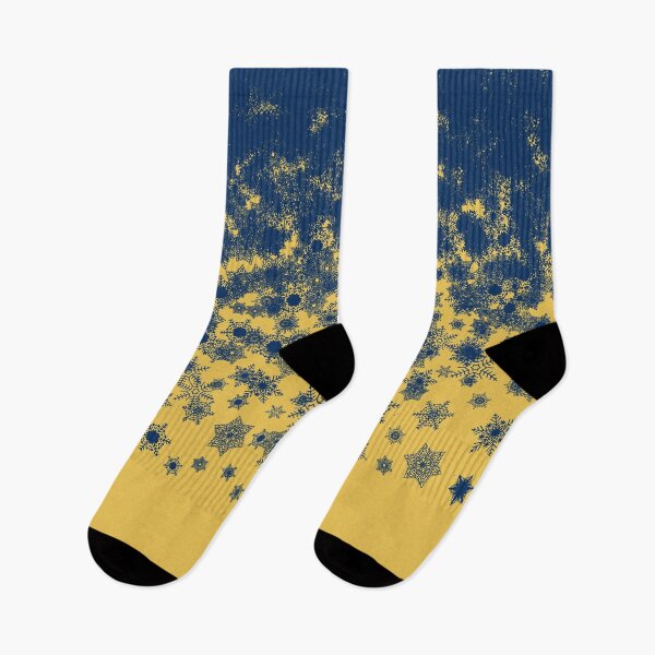 Item preview, Blizzard - Blue snowflakes on a golden background designed and sold by illustratious.