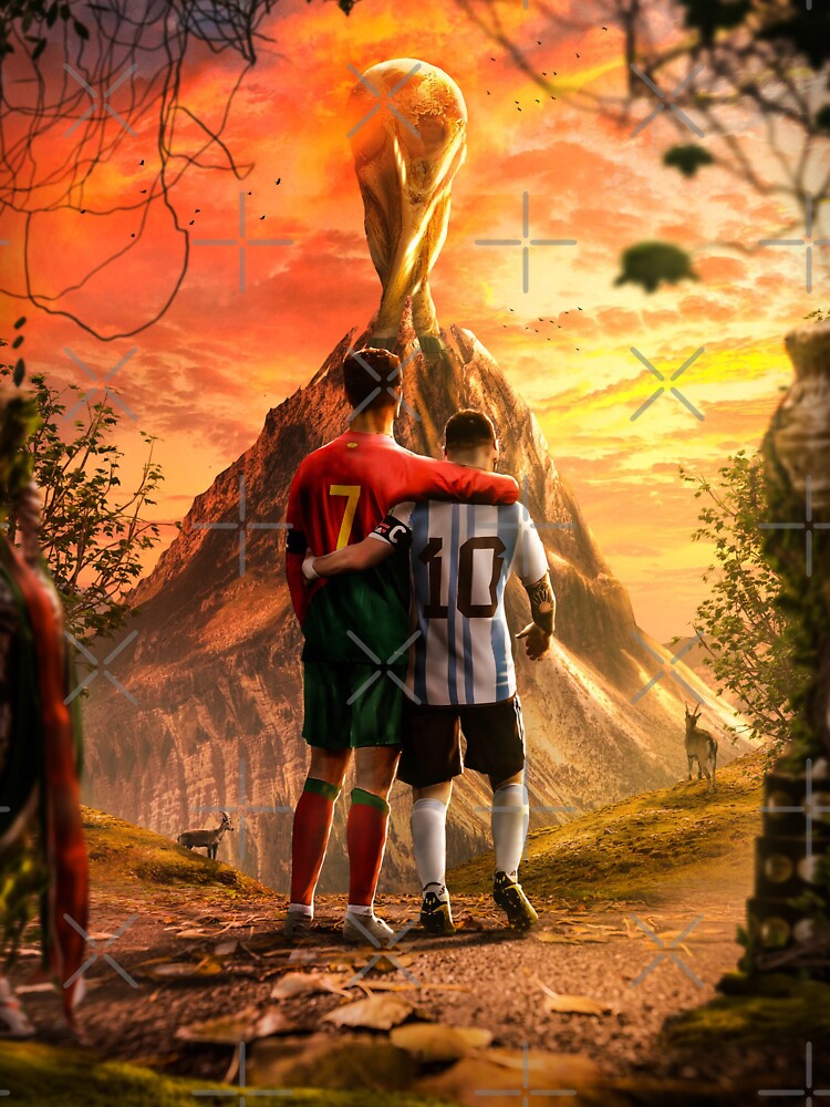 World Cup Soccer Star Poster,Cristiano Ronaldo and Lionel Messi