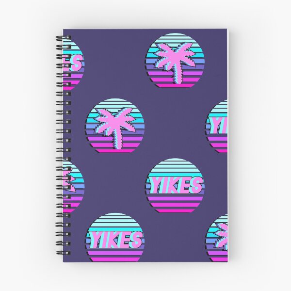 Item preview, Vaporwave sin patrón con palmas y palabras "yikes". designed and sold by InnaPoka.