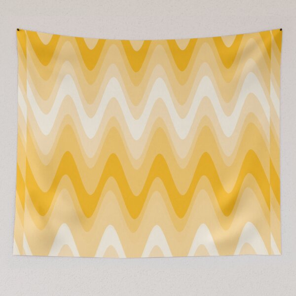 Item preview,  Groovy Disco Waves - 70s Yellow Retro Swirl designed and sold by SunnyBrand.