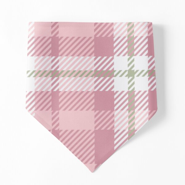 Plaid Pattern in Pastell Pink Tierhalstuch