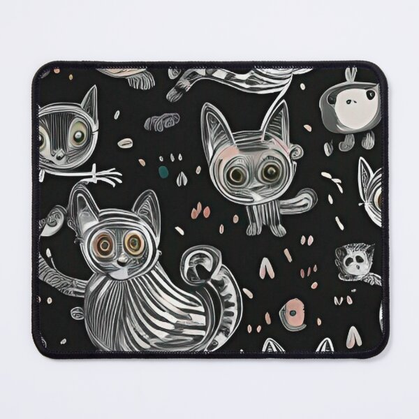 Item preview, white cats pattern designed and sold by optimusprime39.