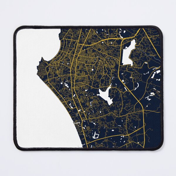 Item preview, Pattaya City Map of Thailand - Gold Art Deco designed and sold by deMAP.