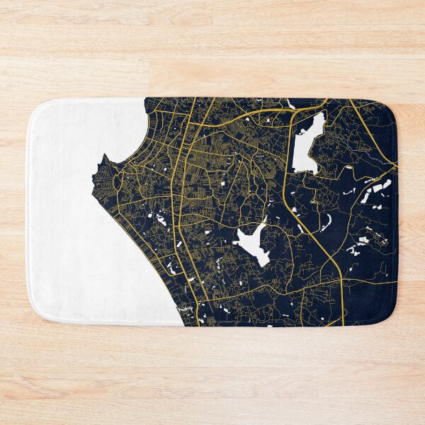 Item preview, Pattaya City Map of Thailand - Gold Art Deco designed and sold by deMAP.