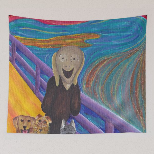 Item preview, Happy Scream with dogs designed and sold by sarahkeenan.