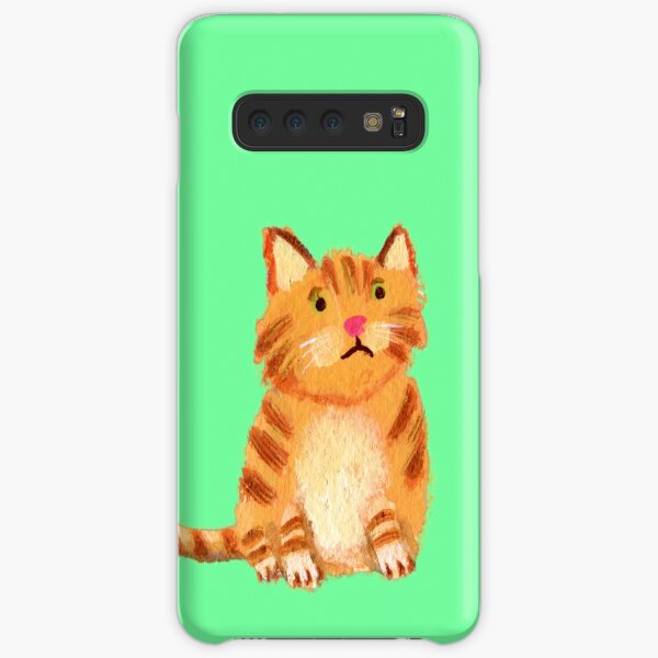 Ginger Cat on green Samsung Galaxy Snap Case