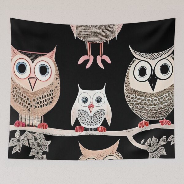 Item preview, white owls pattern designed and sold by optimusprime39.