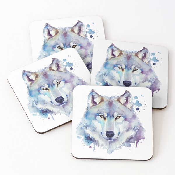 Item preview, Wolf Colourful Art, Watercolor Painting designed and sold by KOTOdesign.