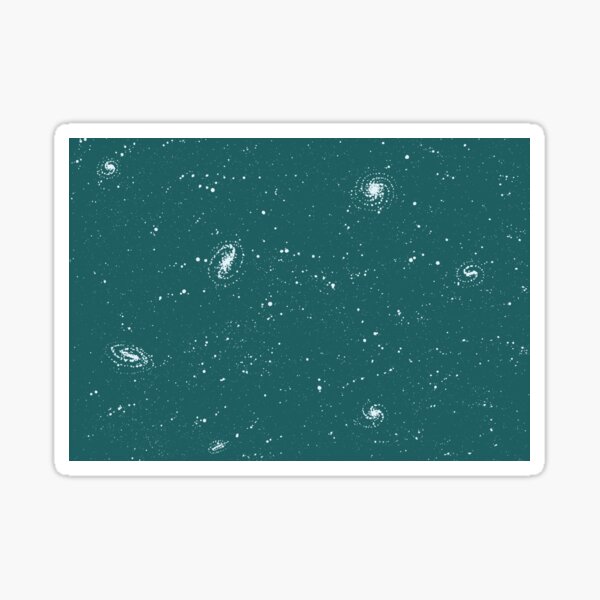 Space - Starry Sky - Turquois Sticker