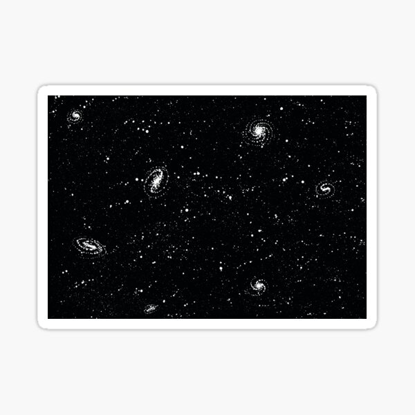 Space - Starry Sky - Black Sticker
