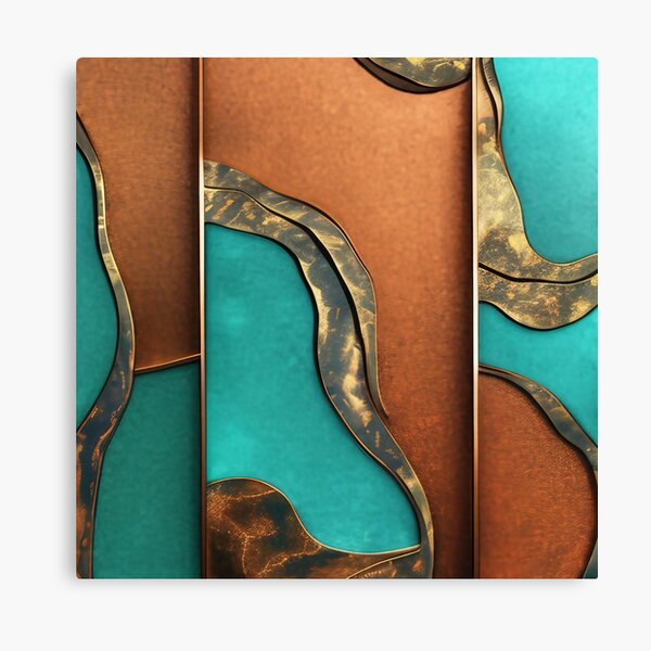 Aperçu de l'œuvre Evirix Copper, Bronze and Teal créée et vendue par meggydesigns.