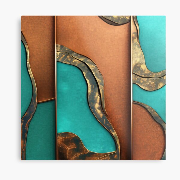 Aperçu de l'œuvre Evirix Copper, Bronze and Teal créée et vendue par meggydesigns.