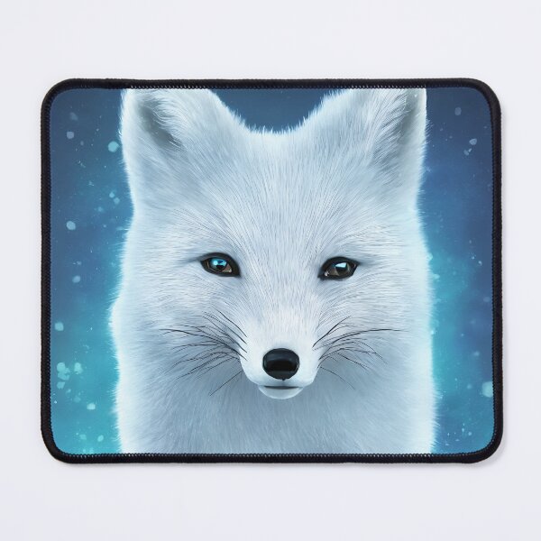 Item preview, product render poster vivid colors divine proportion Arctic fox, ice and snow, glowing fog intricate, elegant, highly detailed, digital painting, concept art, smooth, sharp focus, illustration designed and sold by DrawItOnce.