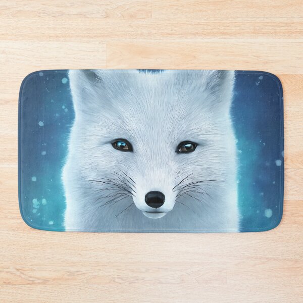 Item preview, product render poster vivid colors divine proportion Arctic fox, ice and snow, glowing fog intricate, elegant, highly detailed, digital painting, concept art, smooth, sharp focus, illustration designed and sold by DrawItOnce.