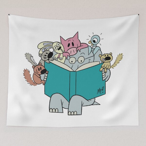 Item preview, Elephant and Piggie reading with friends designed and sold by Walidovicstore.