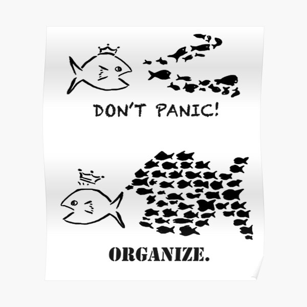 Don't Panic, Organize. Poster