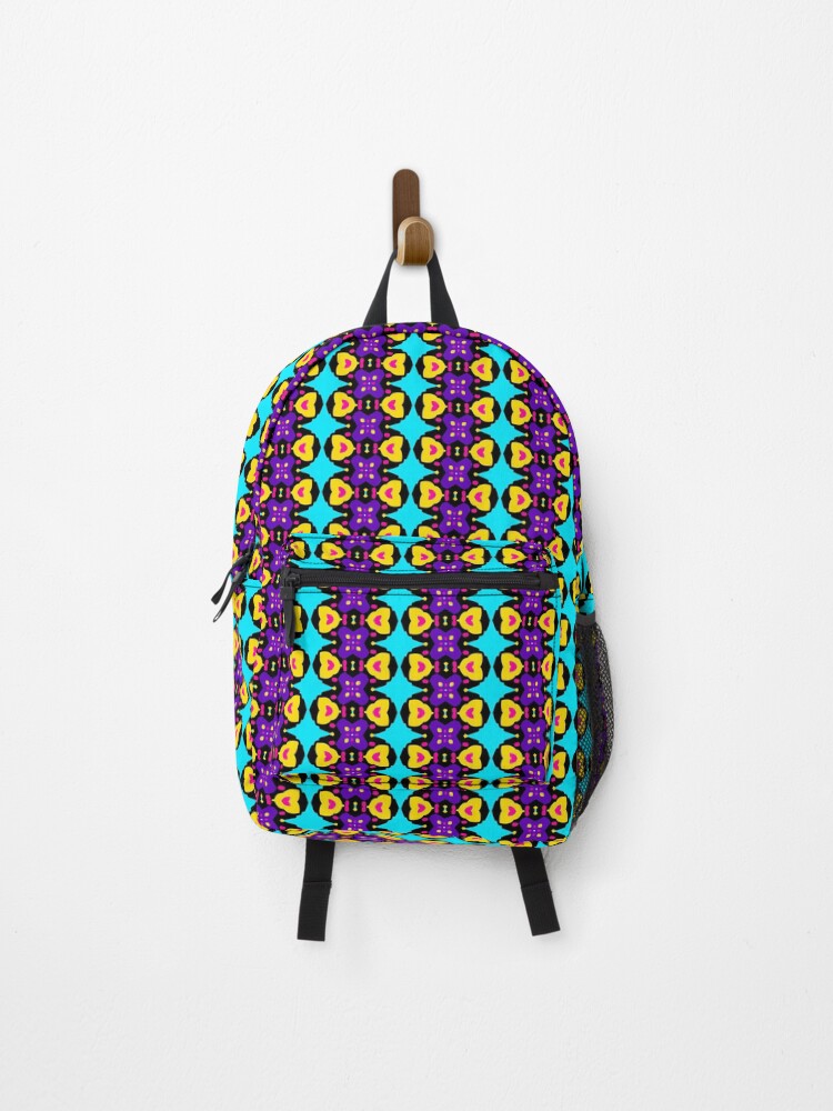 Thumbnail 1 of 3, Backpack, Abstract Retro Neon Pattern designed and sold by mrhighsky.