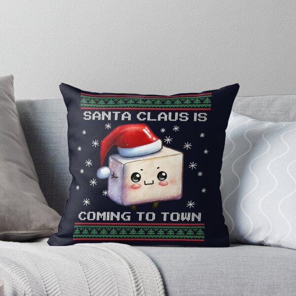 Item preview, Tofu Santa Is Coming To Town Fun Xmas, Vegan Ugly Christmas  designed and sold by GreenSlate.