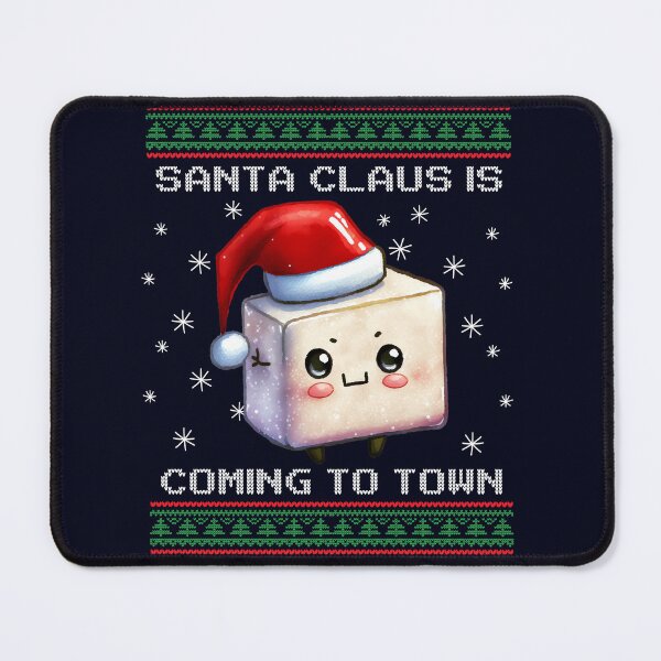 Item preview, Tofu Santa Is Coming To Town Fun Xmas, Vegan Ugly Christmas designed and sold by GreenSlate.