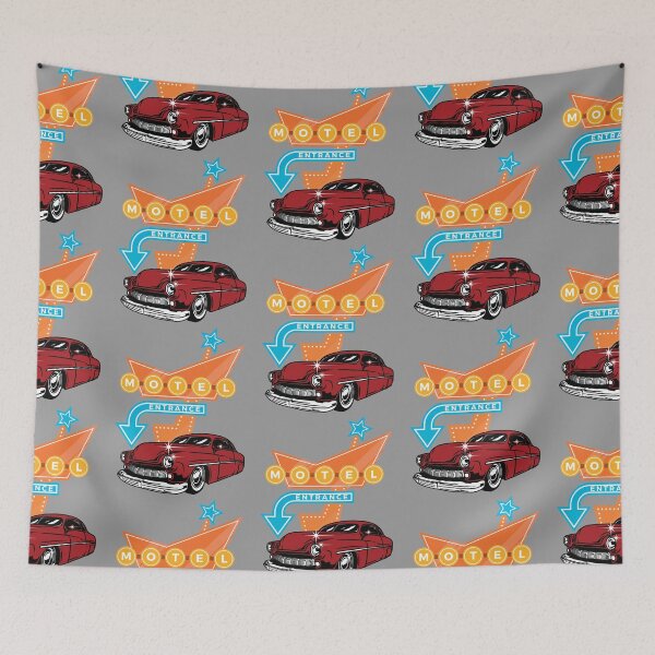 Item preview, Hot Rod Motel Retro Billboards Vintage Fifties Signage designed and sold by CharJens.