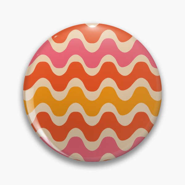 Item preview,  Retro style  Waves  Pattern in pink, orange and red designed and sold by Yasminepatterns .