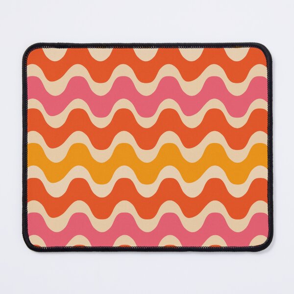 Item preview,  Retro style  Waves  Pattern in pink, orange and red designed and sold by Yasminepatterns .