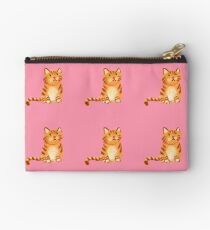 Ginger Cat on pink Studio Pouch