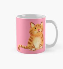 Ginger Cat on pink Mug